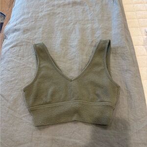 Altar'd State Sage Ribbed Sports Bra